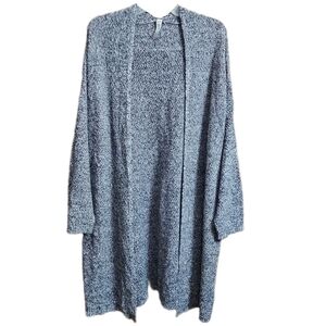 American Rag Cie womens black white marled open front cardigan duster Plus 1x xl